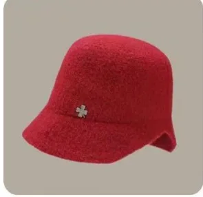 Women Adjustable Fisherman Hat 56 58cm One Size Warm Bucket Cap with Big Brim for Outdoor Cold Wind Protection
