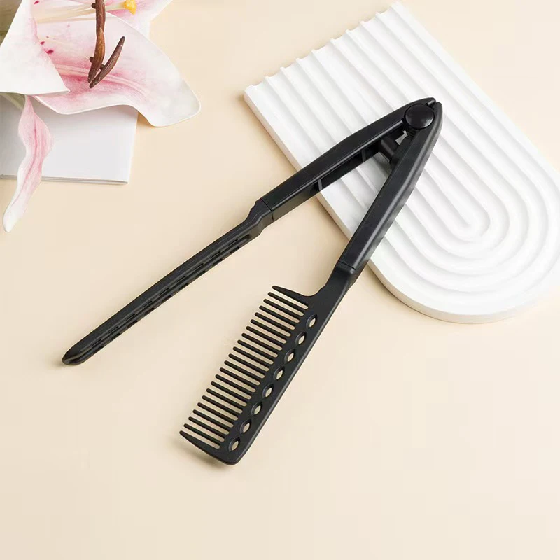 V Type DIY Straightener Hair Brush, Styling Tool