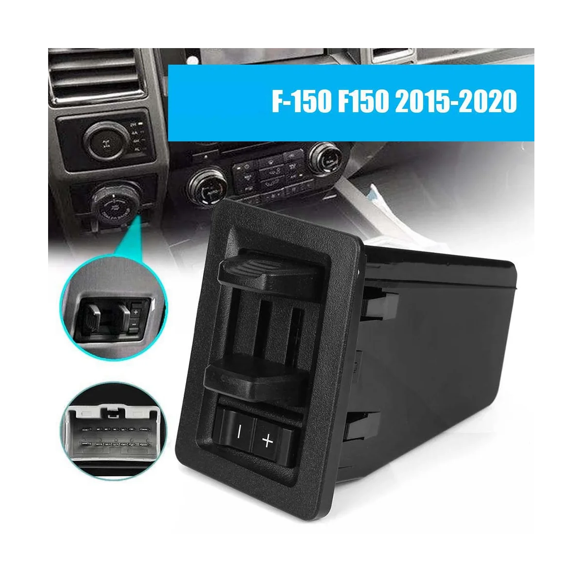

In-Dash Trailer Brake Controller Module Switch JL3Z-2C006-AA for Ford 2015-2020 F150 FL3Z-19H332-AA