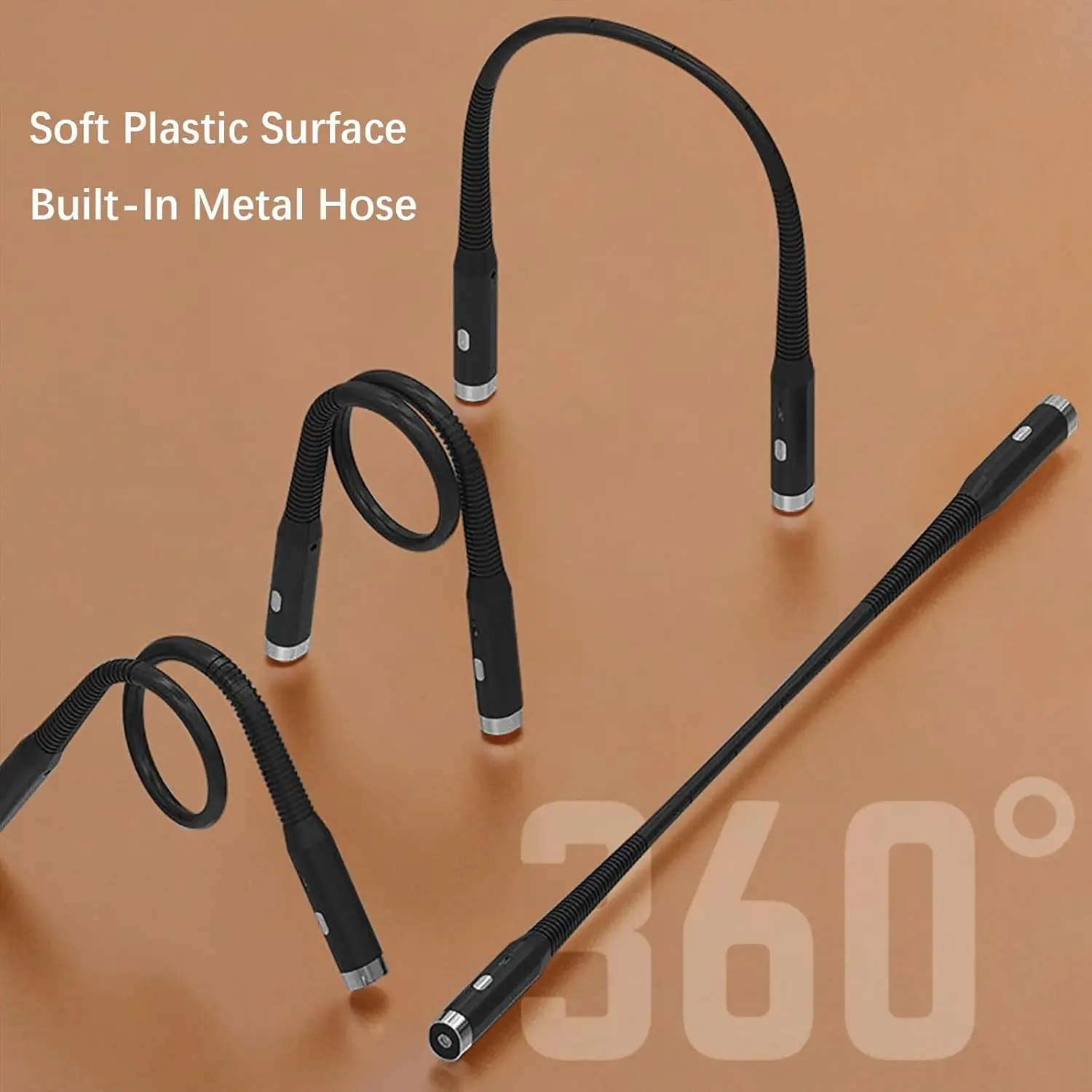 LED القراءة الرقبة ضوء USB مصباح الكتاب القابلة لإعادة الشحن 360 ° مرنة الذراع قراءة كتاب ضوء قراءة الرقبة مصباح دراسة القراءة ضوء الليل #3