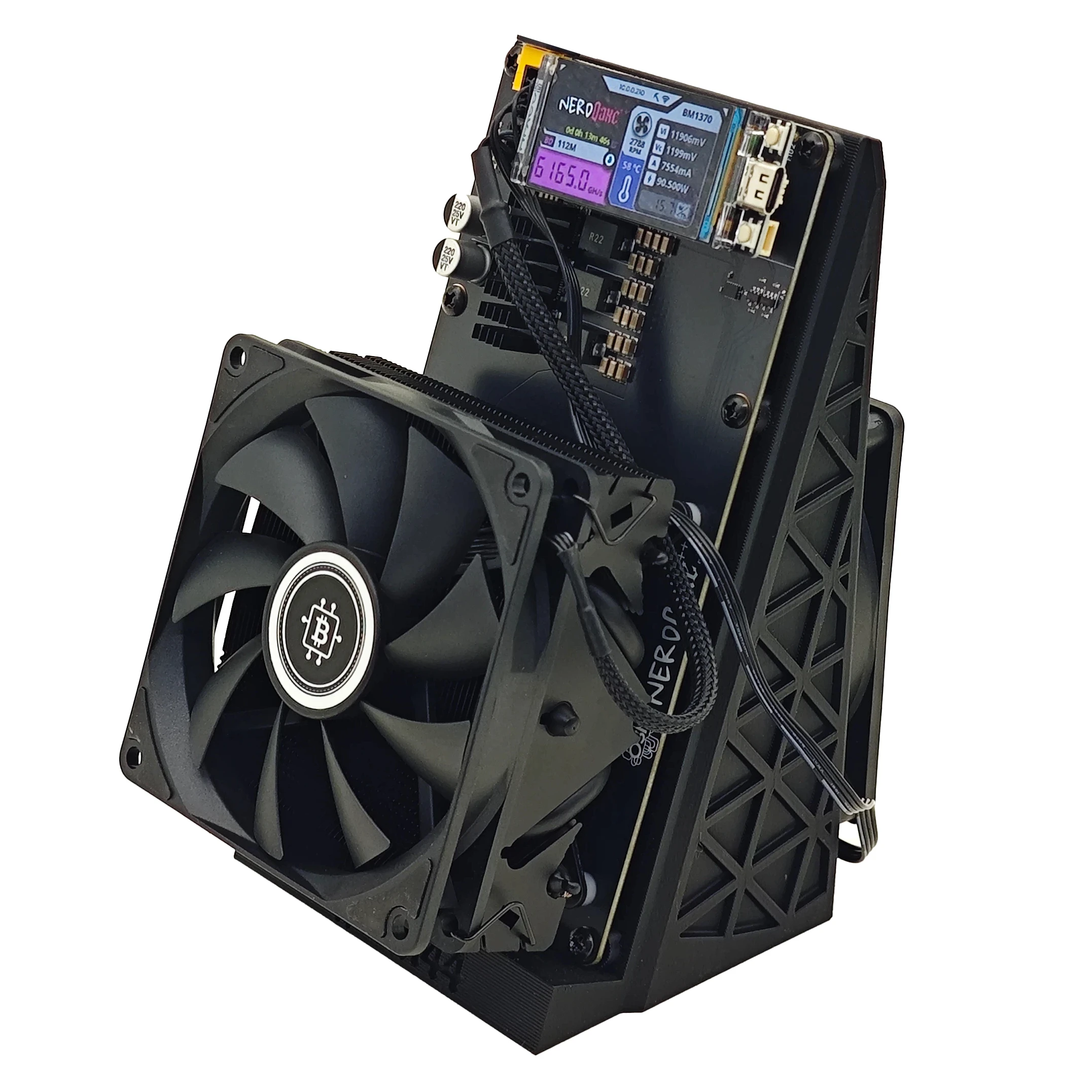 Ред. 6 NerdQaxe++ Разгон 6TH/s XT30 Блок питания 100 Вт BTC Miner Bitcoin Solo Miner Revision 6 NerdQaxe++