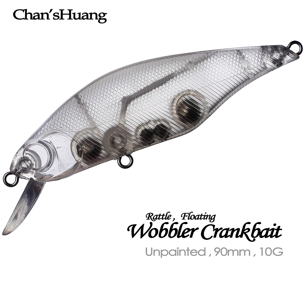 

Chan’sHuang 20PCS Unpainted Blanks Bait 90mm 10g Floating Wobbler Crankbait DIY Handmade Artificial Fishing Lure Tackle