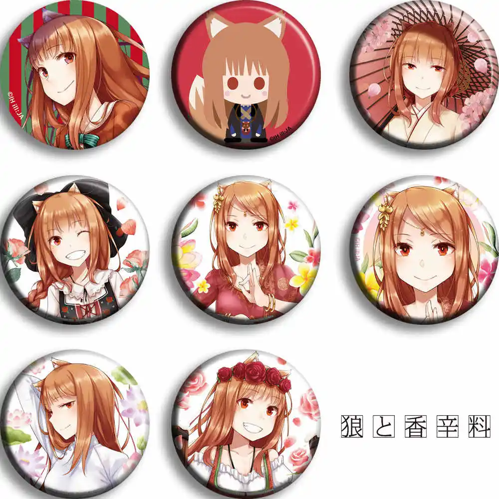 Anime Ookami To Koushinryou Merchant Meets The Wise Wolf Holo Kraft Lawrence Pin Badge Cosplay Cartoon Itabag Bedge Brooch DADGE