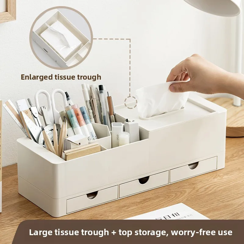 

1pc Large Capacity Makeup Organizer for Vanity Desk Organizer with Drawers for Cosmetics Lipsticks Jewelry Care Skincare