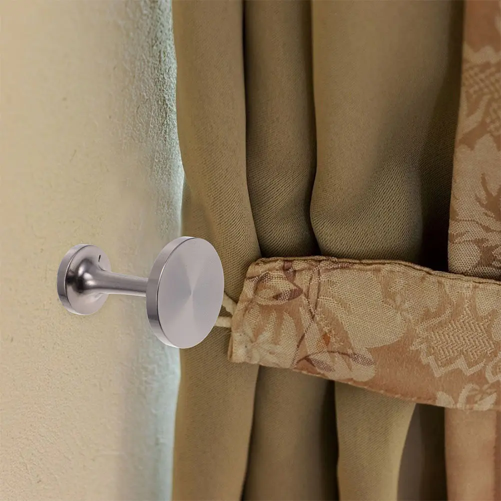 Aluminum Alloy Curtain Tieback Wall Mounted Metal Drapery Holdback Decorative Window Curtain Fixing Hardware for Living Room