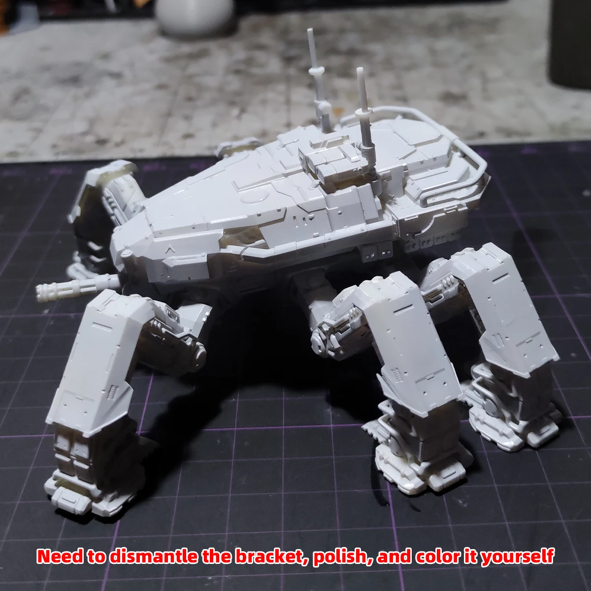 1/72 Modellbausatz 3D Harz Miniatur Diorama Gebäude Unbemalt Sci-Fi Mecha Panzer Hexapod DIY – Detail 6