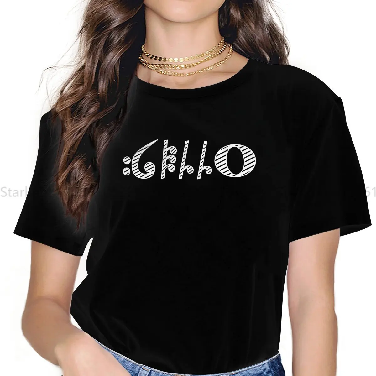 Cello Instrument Orchestra Women's T Shirt Music Art Girls Tees Kawaii Polyester Tops Basic Tshirt y2k Fashion