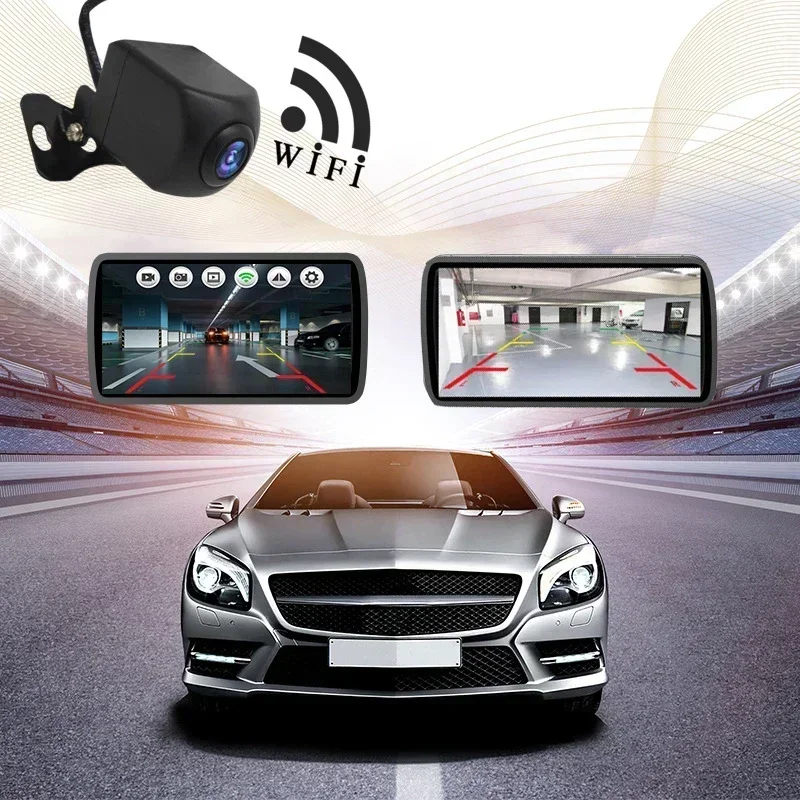 Wireless Car Rear View Camera WIFI 170 Degree WiFi Reversing Camera Dash Cam HD Night Vision for iPhone Android 12V 24V Cars