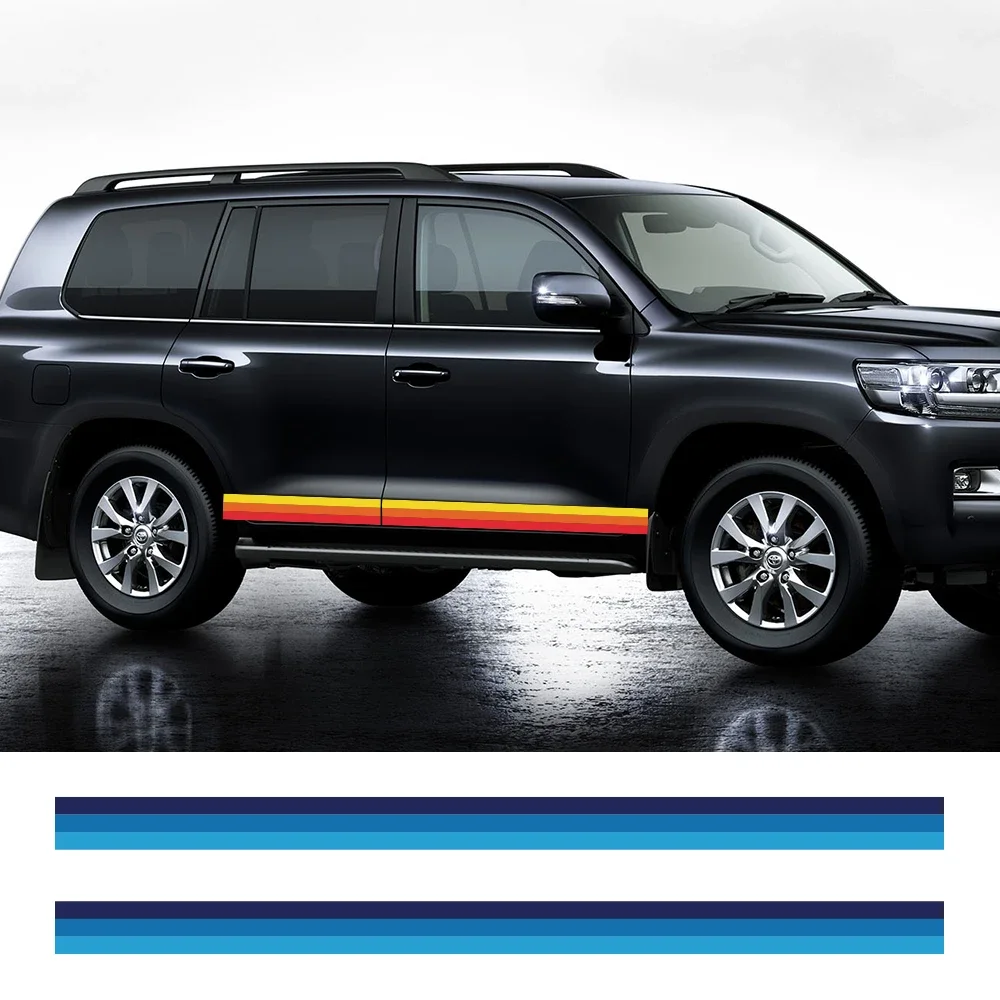 

Для Land круиз 300 LC300 Prado 150 120 Автомобильная наклейка дверь боковая полоса набор наклеек водонепроницаемые ПВХ наклейки автомобильные внешние аксессуары