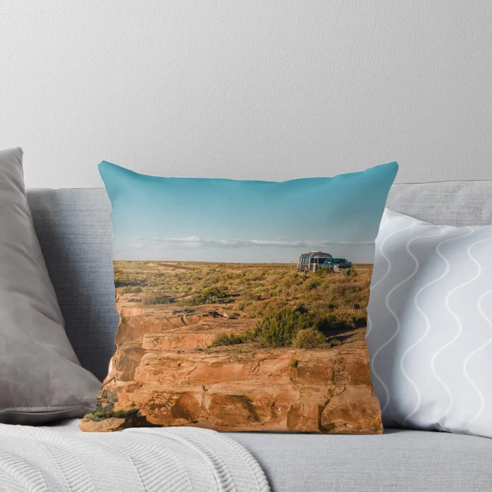 Airstream Trailer camping at Petrified Forest National Park Throw Pillow Christmas Pillows New year Covers For Sofas pillow