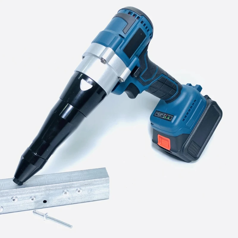 

l # 2.4-5mm High Power Portable Brushless Lithium Electric Rivet Gun Cordless Riveter For Aluminum Stainless Steel Metal Rivetin