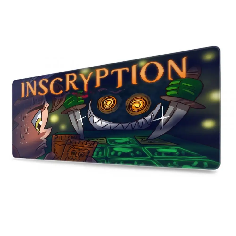 Mode Horror Karte Strategie Spiel Inscryption Mauspad Computer Mauspad Gaming Mouse pad wasserdicht PC Gaming Pu Leder Gamin