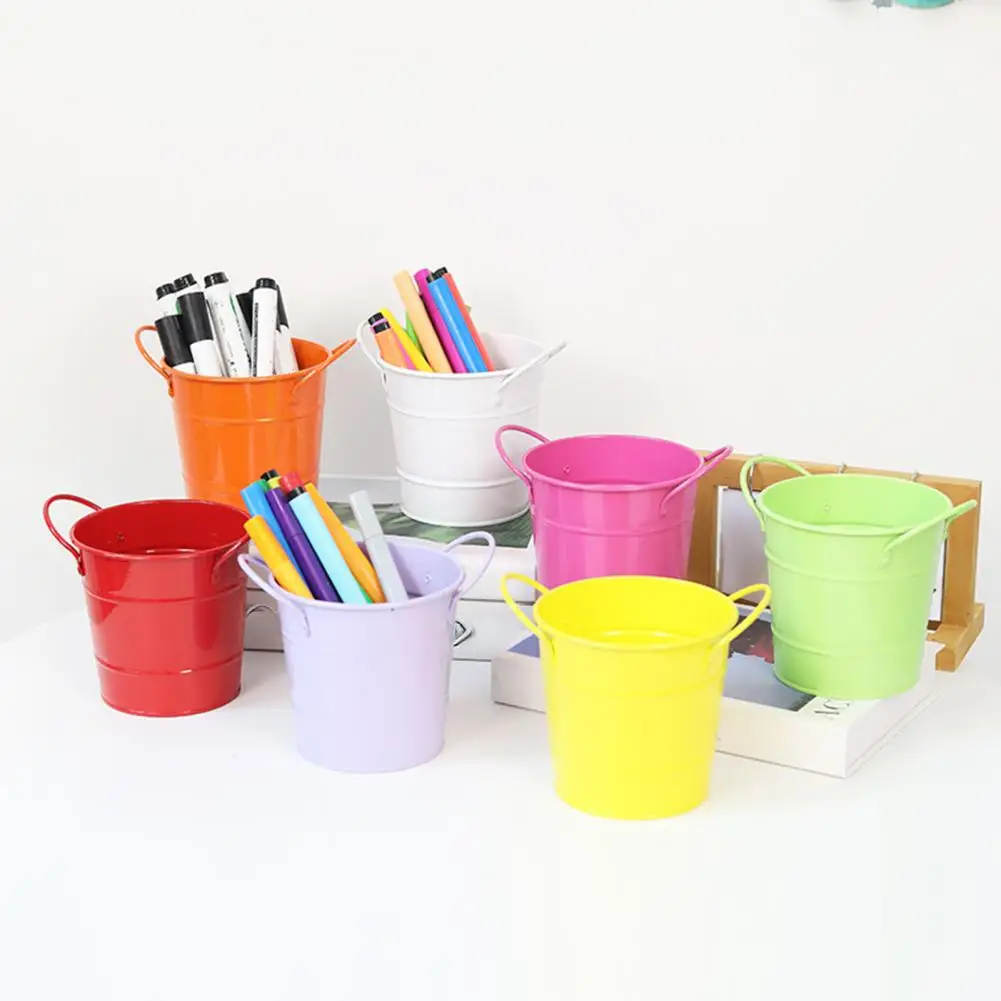 Scratch-resistant Pen Holder Rustic Iron Pen Holder Desk Organizer Metal Pencil Cup for Office Supplies Small Storage for Makeup