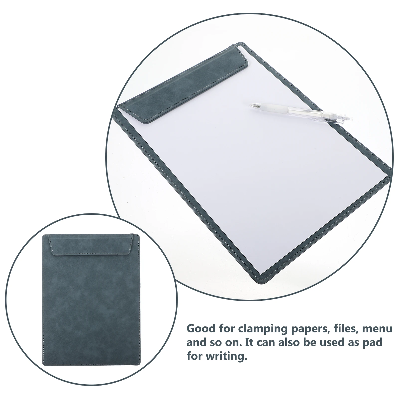 

Portable File Board Clipboard for Office Writing Document Clip Holder - Multi-Function Paper Organizer Support Board for Work