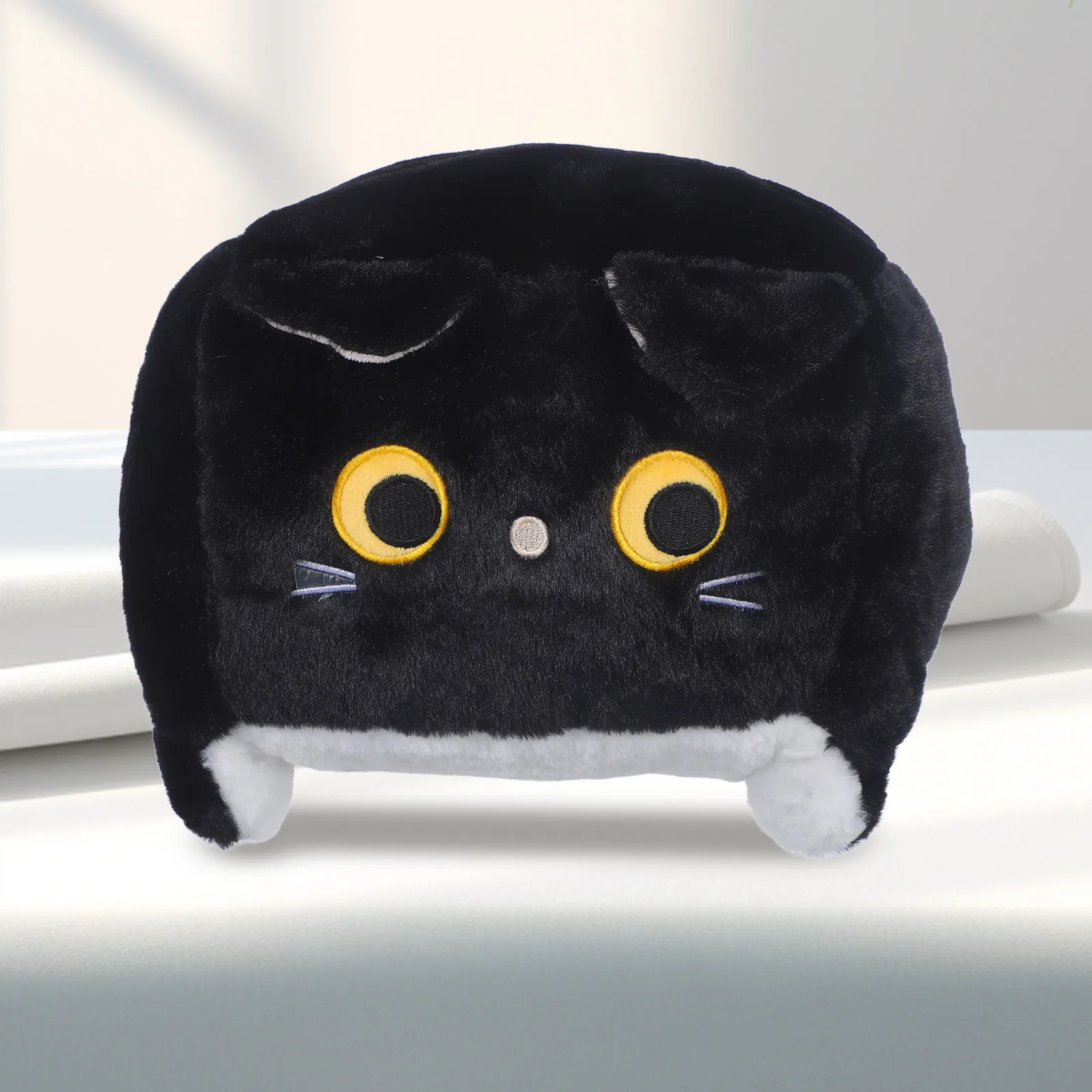 

Cute White Cube Cat Stuffed Animal Plush Toy Lovely Doll Ornament Cuddly Fluffy Toy Cozy Throw Pillow Cartoon Animal