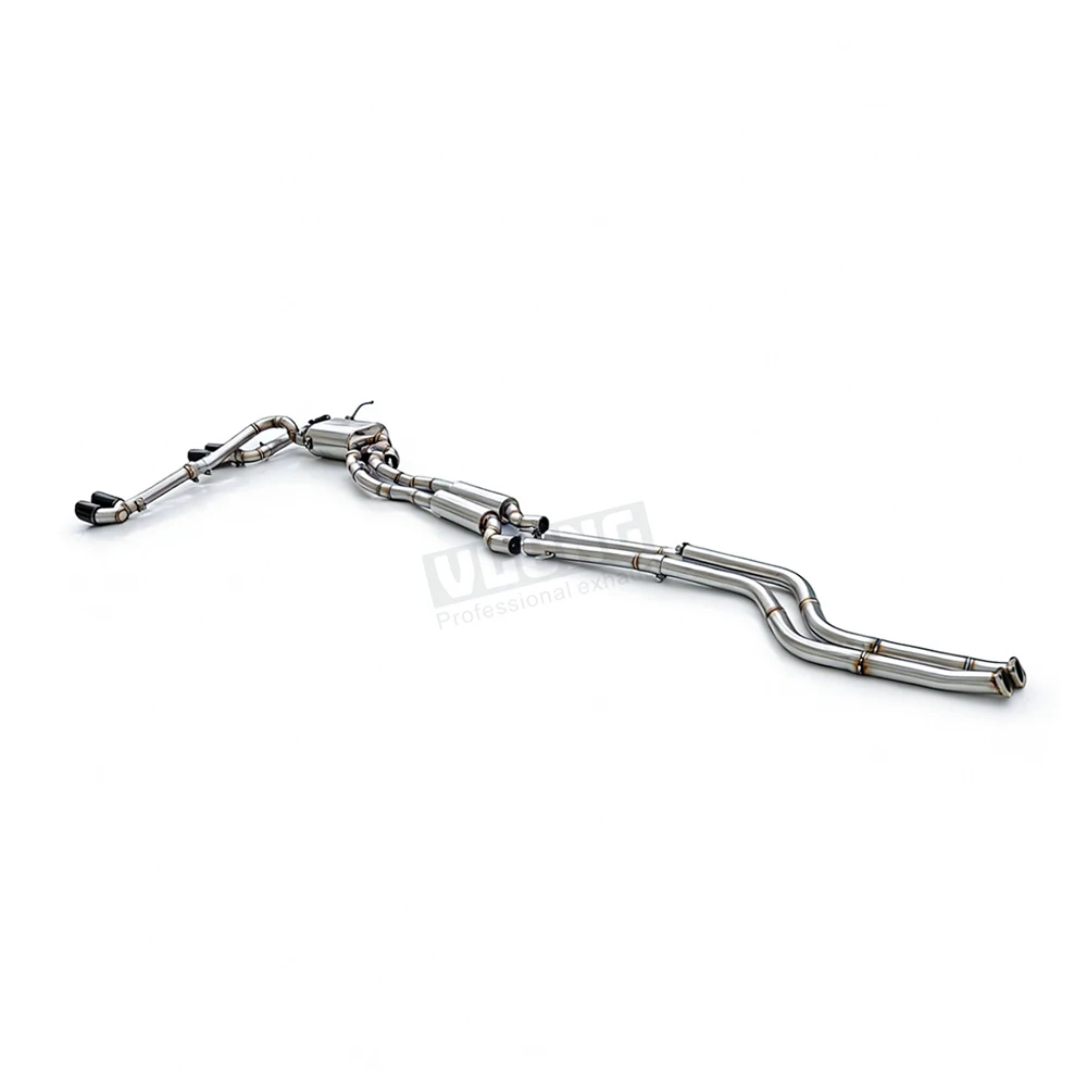 

Performance Sports Car Sound Wave Exhaust for BMW E46 325i 323i 330i 2.5 1999-2006 SS304 Four Outlet Valve Compatible with M3