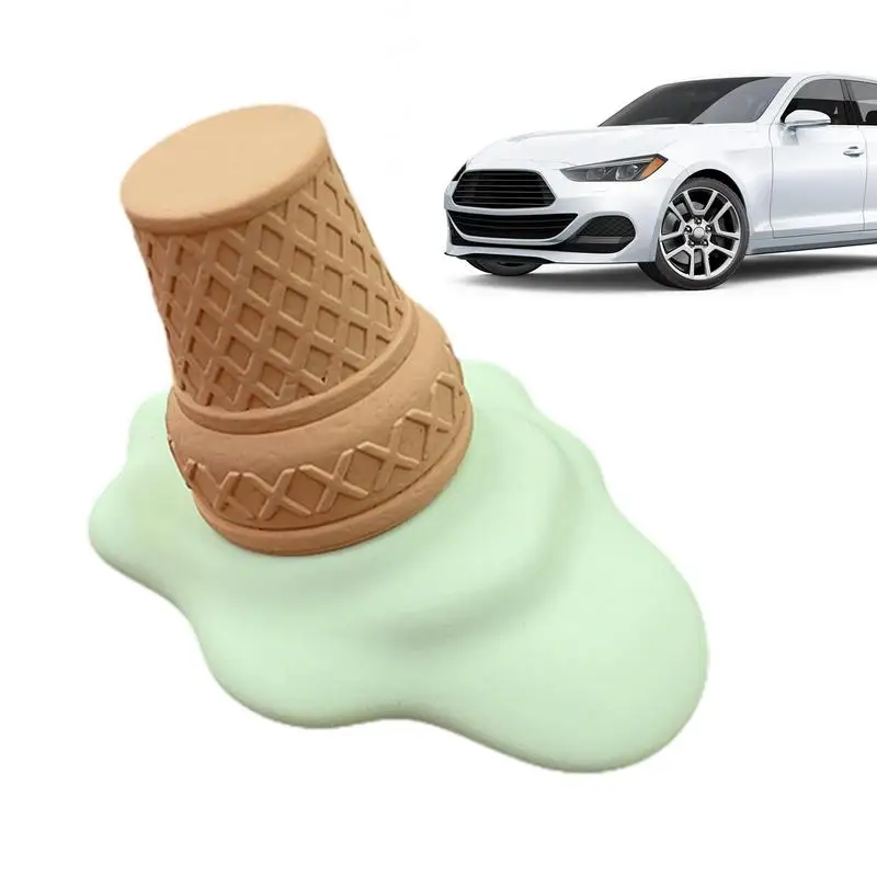 Dashboard Ornament Melted Ice Cream Shape Car Perfume Oil Diffuser Adorable Handmade Detail Long Lasting Dashboard Decorations