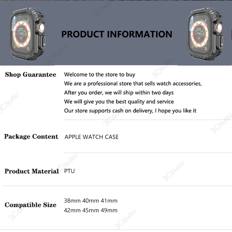 Cover 49MM For Apple Watch Ultra 2 Protective Bumper Frame 45mm 41mm For iWatch Series 9 8 7 6 SE 44mm Carbon Fibre Rubber Case