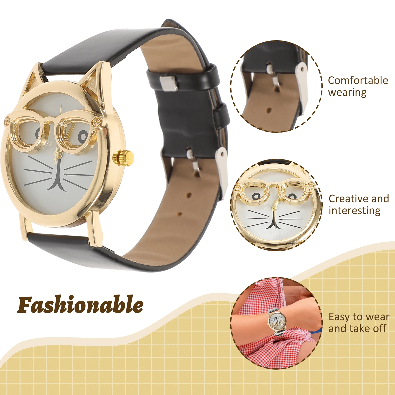 Рисунок 6 - кварцевые часы с кошачьим узором для детей