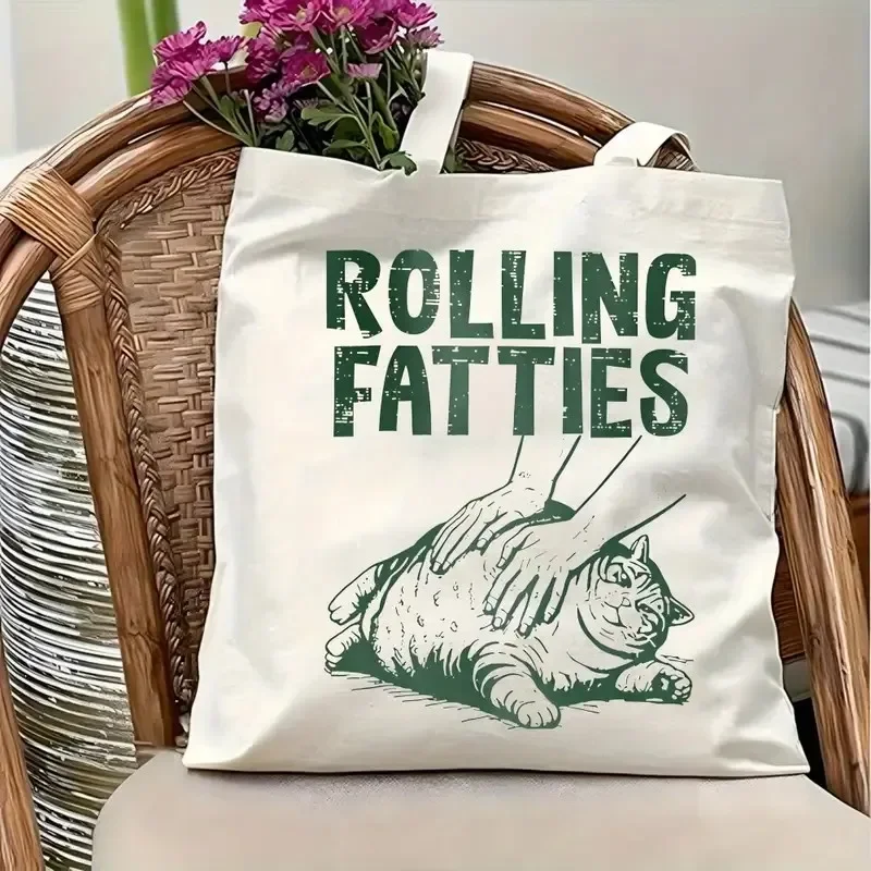 Shopping Bags Canvas Printing Humorous Emails Well Cat Library Book Bag Booktrovert Lover Handbag