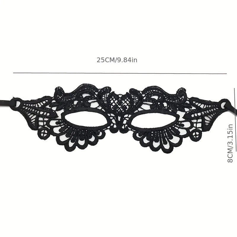 Masque en dentelle flexible noir sexy pour femme, masque pour les yeux pour la fête de Rh, mascarade vénitien, masques décoratifs, costume Tim ade