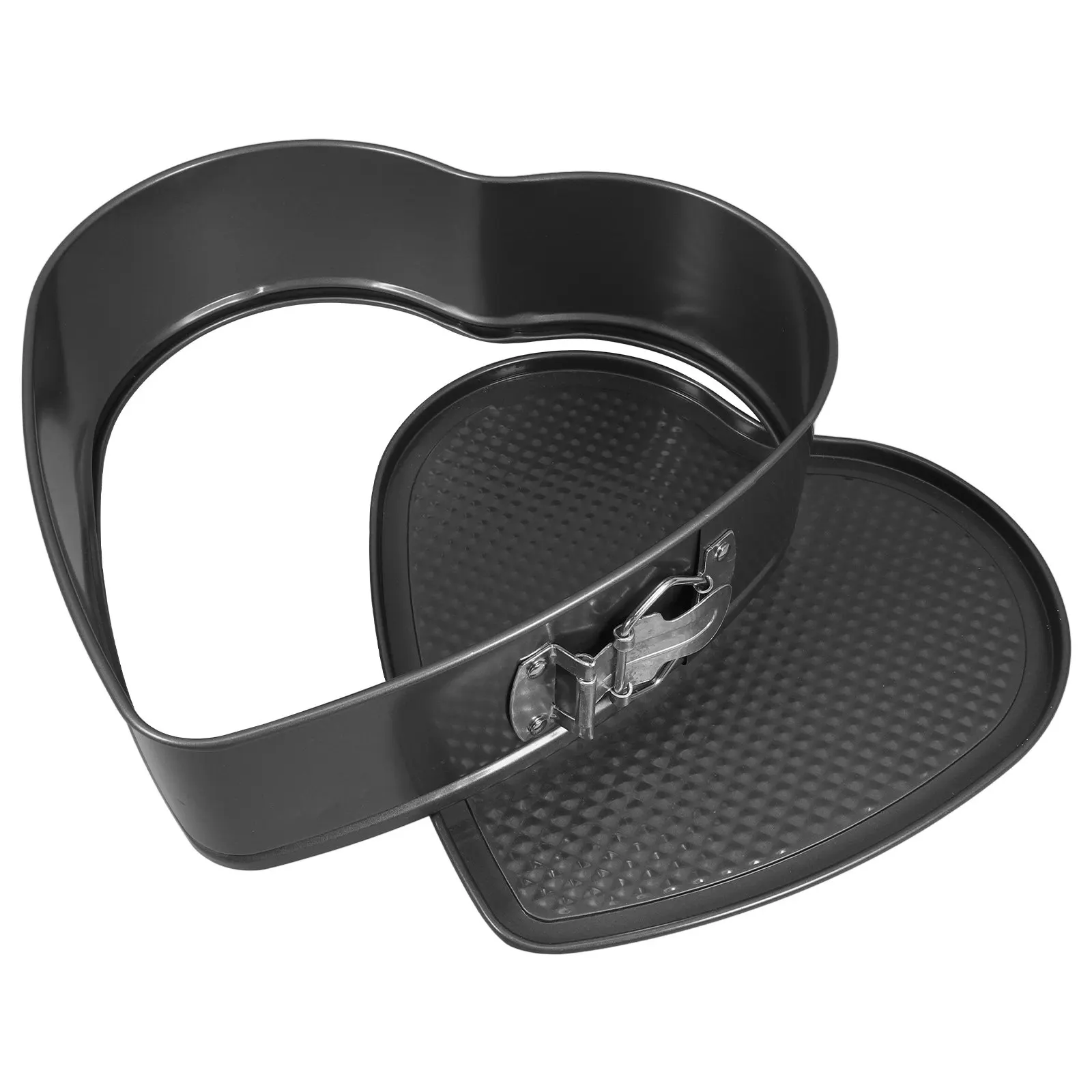 Nonstick Heart Lock Cake Mold Carbon Steel Springform Heart Shape Ideal Baking Cheesecakes Desserts Even Heat Distribution