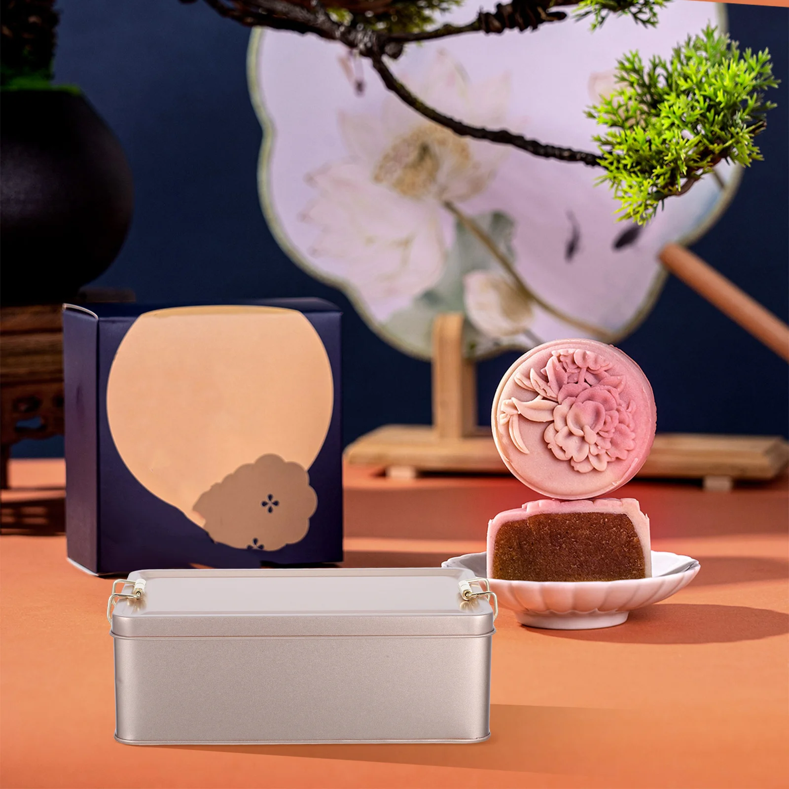 

Iron Tin Box Rectangular Metal Storage Container For Cookies Candies Biscuits Cake Pastry Food Preservation Reusable