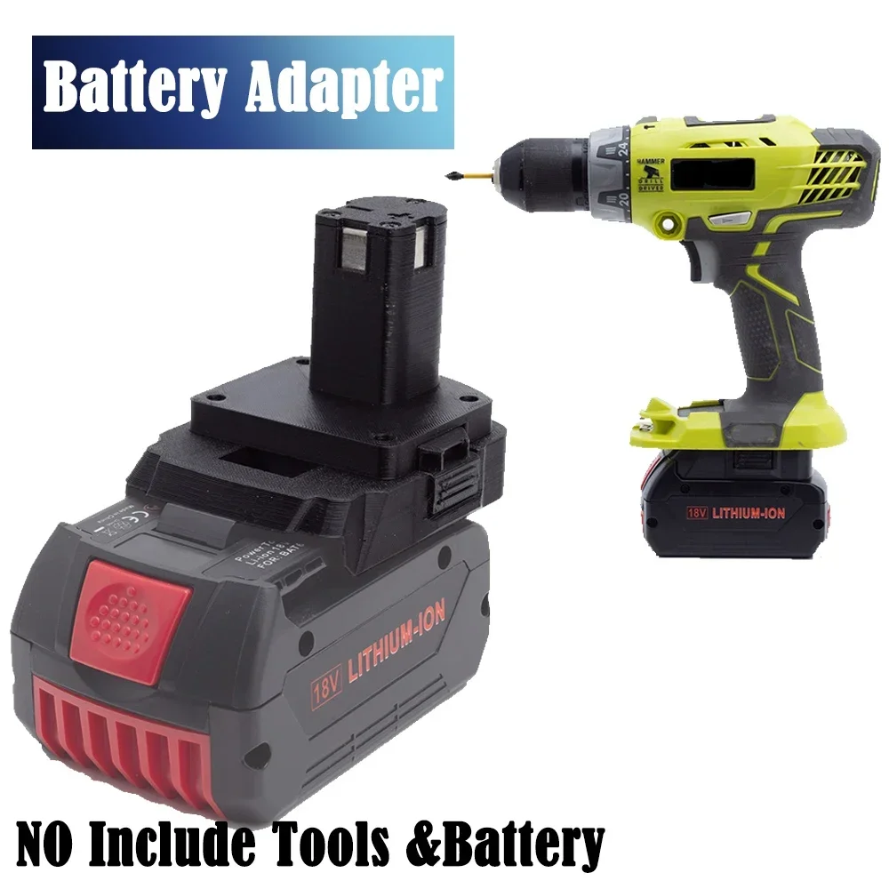 Convertidor adaptador de batería para Bosch de litio de 18V a Ryobi ONE + batería de 18V, taladro eléctrico inalámbrico, accesorios de herramientas eléctricas