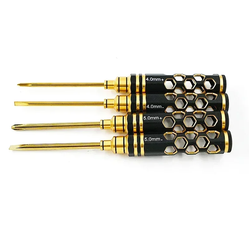 Cross Screwdriver 4/5mm slotted screwdriver 4/5mm Non-slip Aluminum Alloy Handle Wrench Tool Kit for RC Helicopter