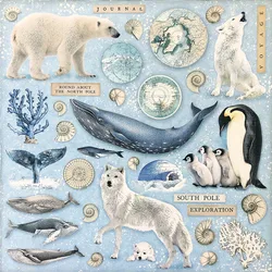 Arctic animals  Stickers Crafts And Scrapbooking stickers kids toys book Decorative sticker DIY Stationery