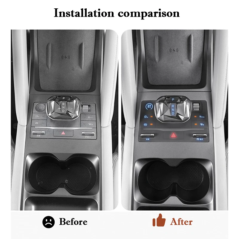 For BYD Atto 2 2024 2025 Central Control Gear Panel Protective Pad Silicone Protect Mat Waterproof Dustproof Interior Button Pad