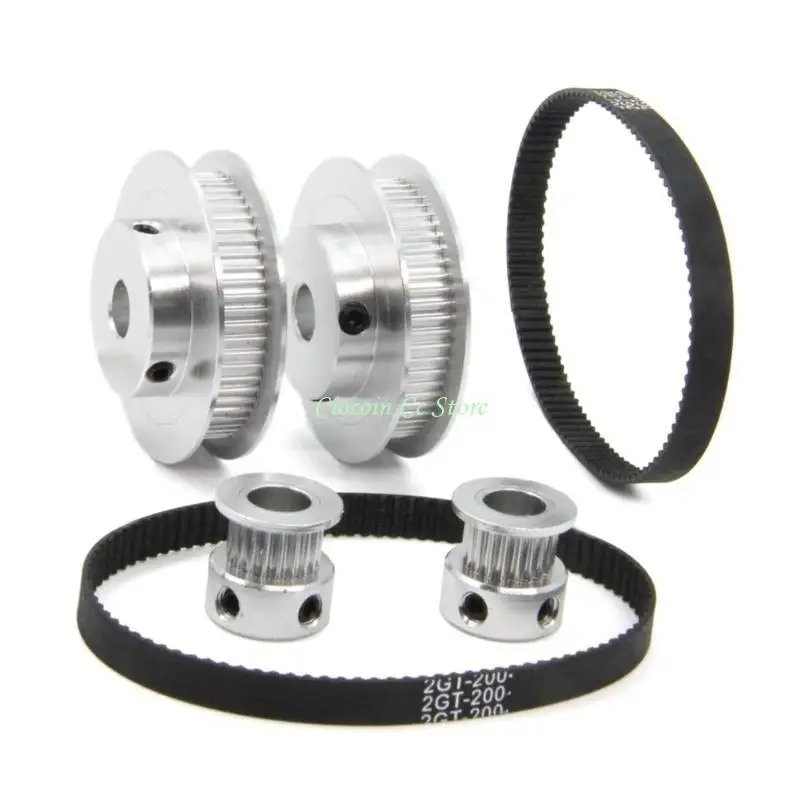 X90F GT2 Synchronous Wheel 20&60 Teeth 5mm Bore Timing Pulley with 200mm Belt