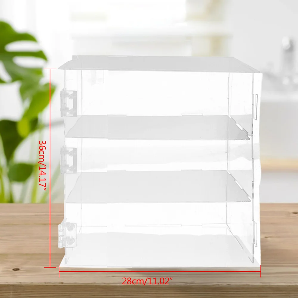 

Acrylic Display Case Clear for 3Tier Dustproof Toy Showcase Holder Display Shelf For Dressing Table And Display Cabinet To Store