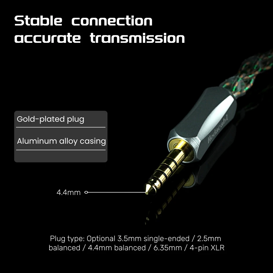 Hedacabl K01 Smaragvor 7N Hochreines Kopfhörerkabel Vergoldet OCC Öl-Immersiertes Graphen 4,4mm 2-Pin 0,78mm/MMCX HiFi IEM-Kabel – Detail 11