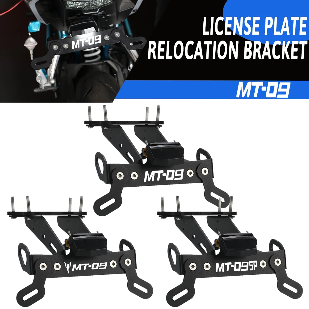

For Yamaha MT-09 Rear Fender Registration Bracket MT09 MT 09 SP 2021-2024 License Plate Holder Frame Tail Tidy with LED light