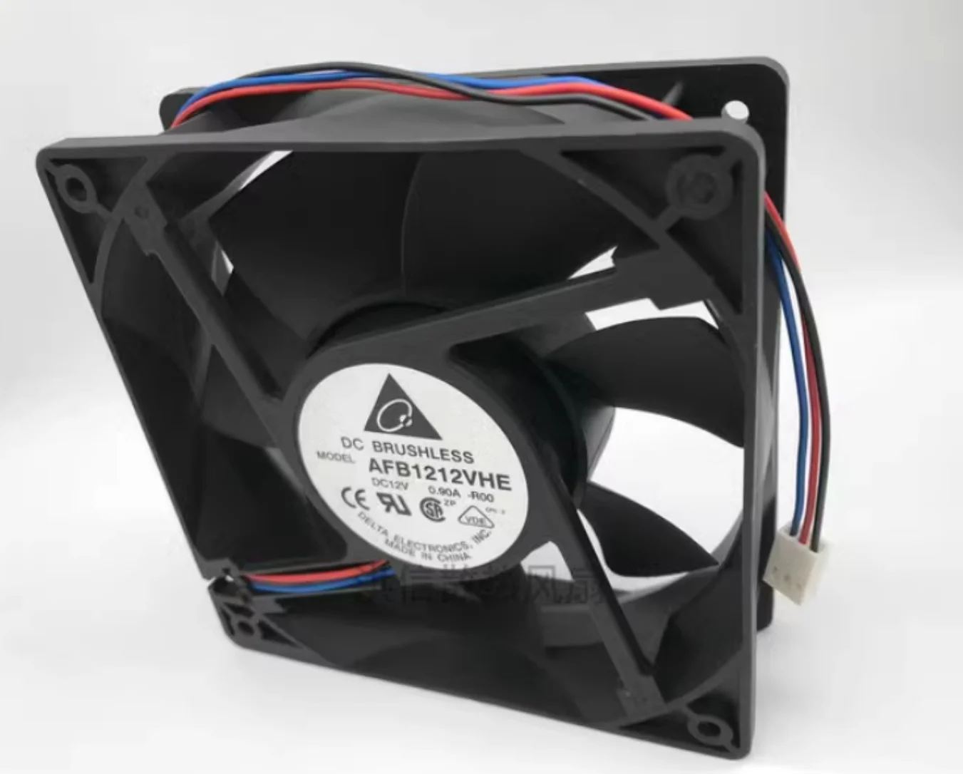 AFB1212VHE 12V 0.90A 12CM 12038 3-wire airflow dual ball fan