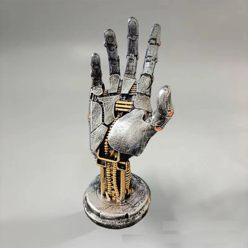 Cyberpunk robotic arm, integrated handle bracket, creative collectible desktop decoration animal model handmade gifts