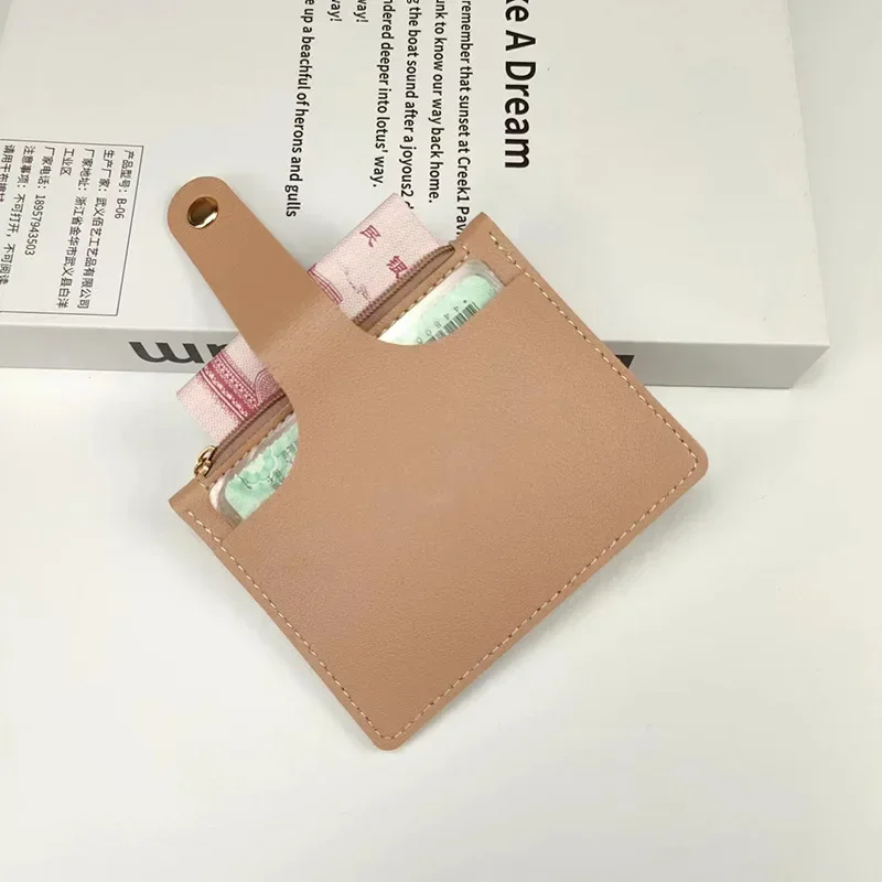 Mini Card Wallet PU Leather Vintage Organizer with Coin Pouch Multi Slot for ID Credit Cards Cash Lightweight Portable