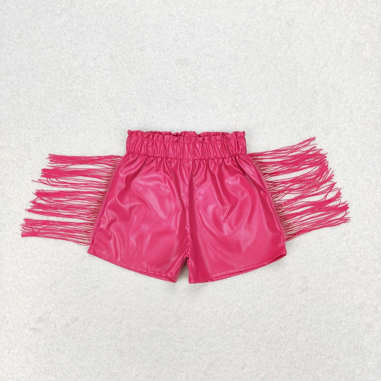 Wholesale Baby Girl Summer Clothing Children Pleather Tassel Shorts Kids Toddler Boutique Western One Piece Clothes