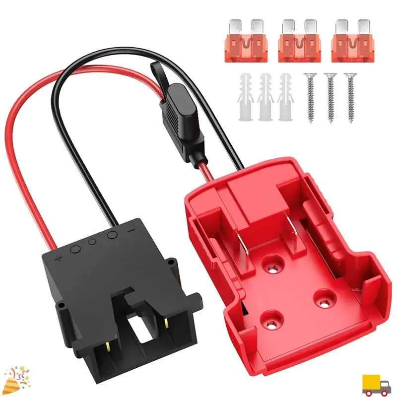 

For Milwaukee 18V Lithium Battery Adapter Wiring Harness Connector for Kids Ride On Car, for DeWALT Makita Bosch Ryobi Tools