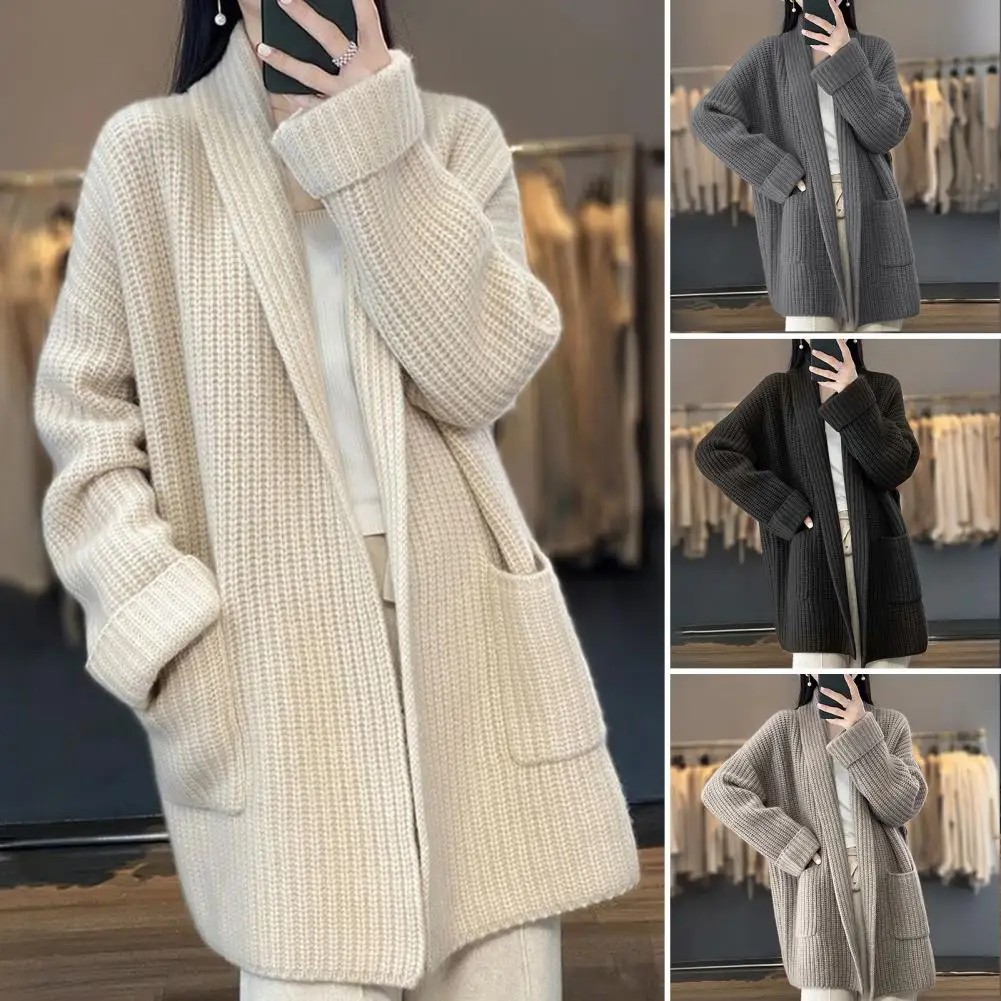 Knitted Cardigan Sweaters Women 2025 Spring Autumn Loose Tops Knitwear Female Casual All-match Korean Sweater Coat Ladies Tops