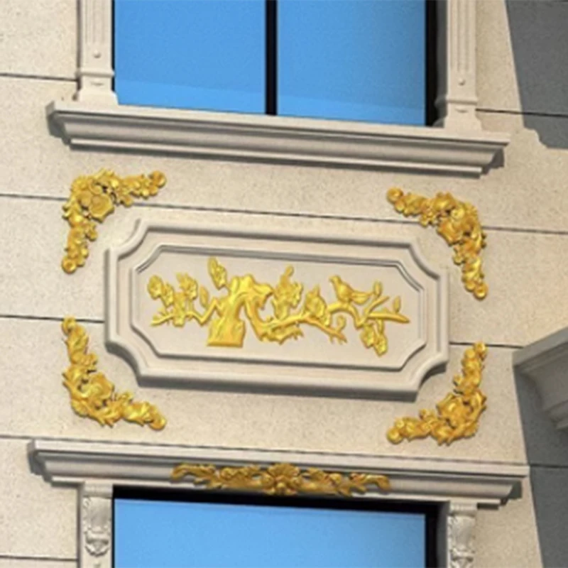 Mountain Flower Mold Exterior Wall Decoration Cement Mold Relief European Style Villa Plastic Roman Column Flower Wall Painting