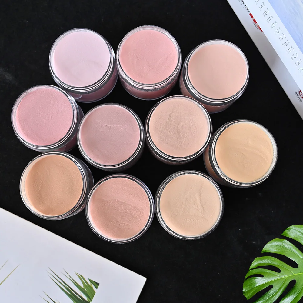 50g Nude Crystal Nail Powder for Glamorous Nails Safe and Non-Toxic Nail Acrylic Powder Long-Lasting Nail Powder for DIY Nail Ar