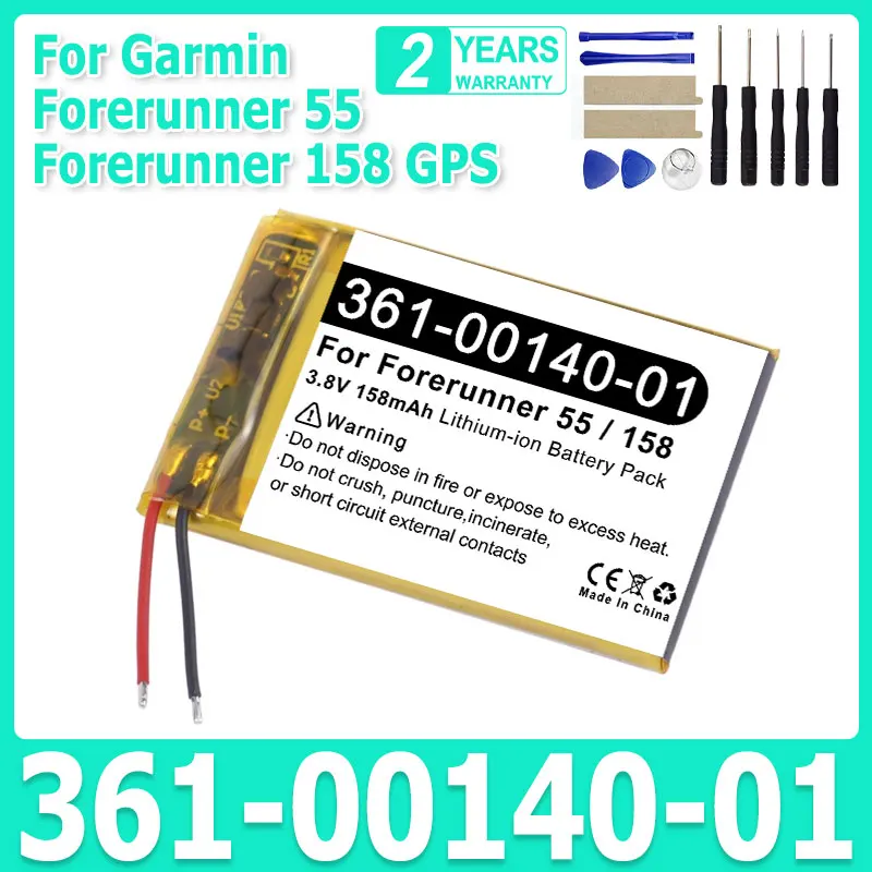 

Совершенно новая батарея для часов 361-00140-01 для Garmin Forerunner 55/Forerunner 158, GPS, сменная батарея для часов + инструменты