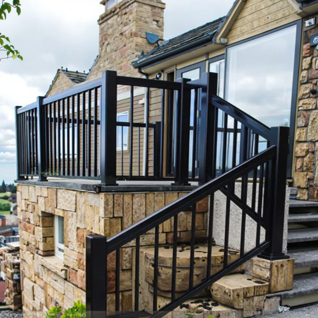 التخصيص نمط جديد DIY تثبيت الدرابزينات الألومنيوم سطح السفينة درابزين وسياج للشرفة