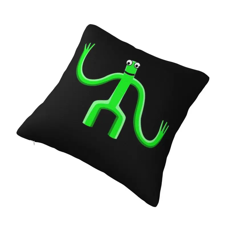 Custom Nordic Style Green Rainbows Friend Video Game Cushion Covers 40x40cm Velvet Throw Pillow Case for Car Square Pillowcase