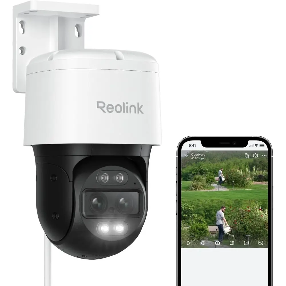 

4K IP PoE 360-Degree Dual-Lens Security Camera with Auto 6X Zoom, Outdoor Surveillance, AI Detection, and TrackMix PoE