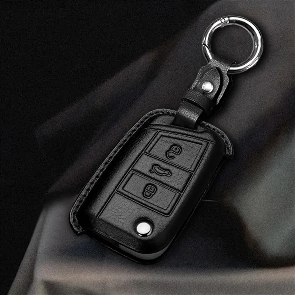 Car Key Case Cover For Volkswagen VW Golf 7 gti mk7 r Touran Skoda Octavia 3 Superb Karoq Kodiaq Seat Leon mk3 Ateca Accessories