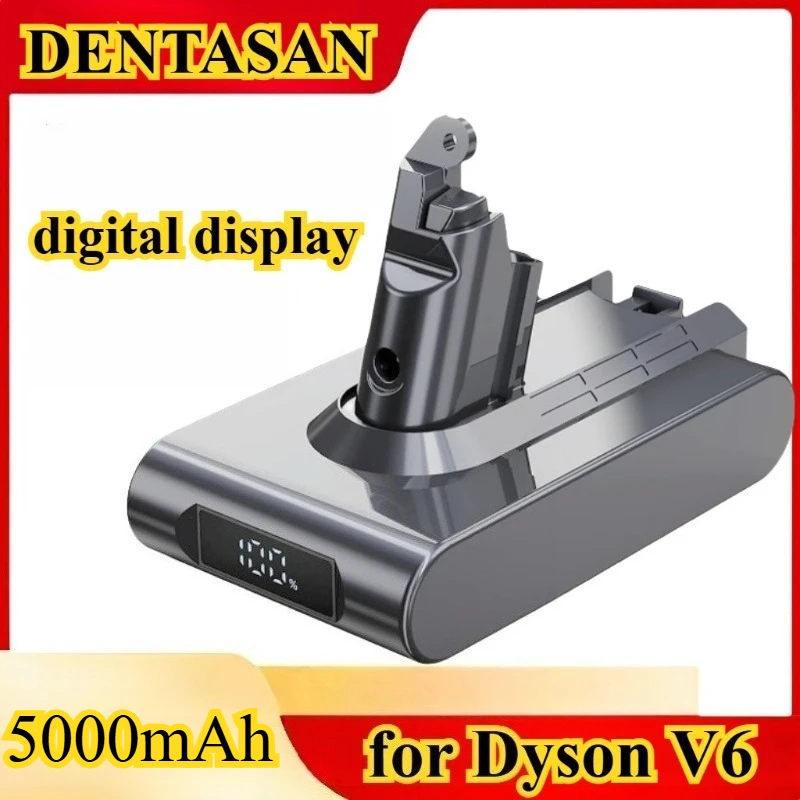 

21.6V 5000mAh Battery Suitable for Dyson V6 Digital Vacuum Cleaner Sweeper Electric Tool Accessories Power Lithium Battery