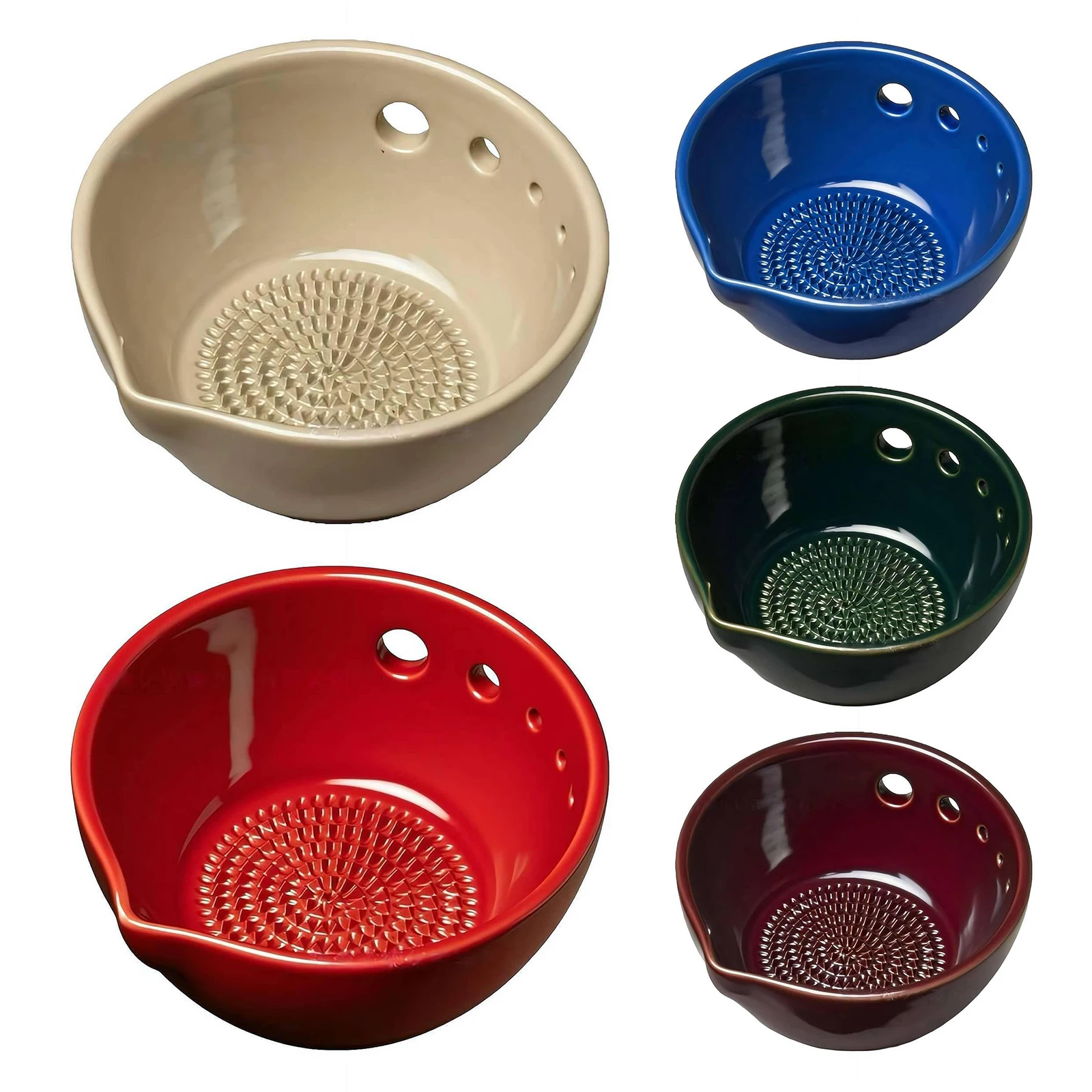 All-in-one Premium Resin Garlic Grater Bowl, 2-in-1 Garlic Grater & Stripper Bowl For Garlic, Ginger, Chocolate and more